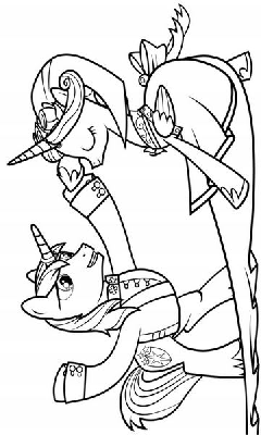 Kolorowanka ślub My Little Pony